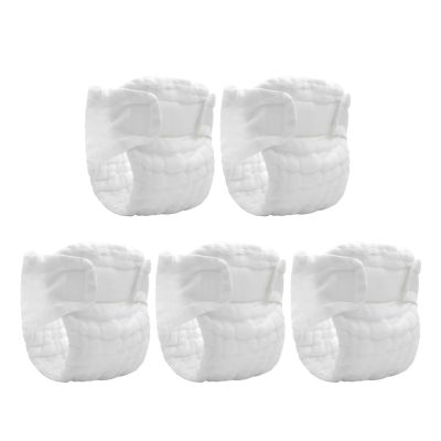 LOORGVEL 5-Pack Washable Reusable Cloth Diapers for Newborns