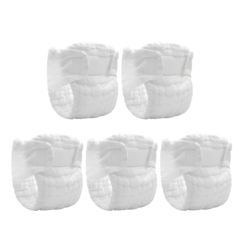 LOORGVEL 5-Pack Washable Reusable Cloth Diapers for Newborns