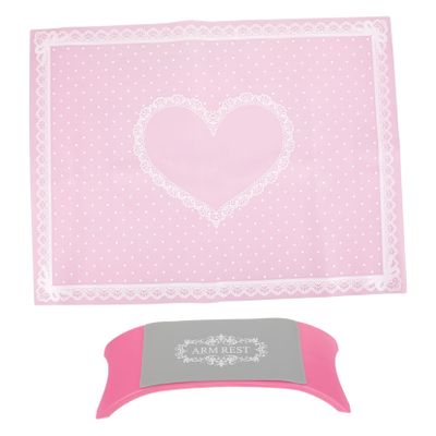 Pink Silicone Handrest Cushion Set for Manicure and Nail Art