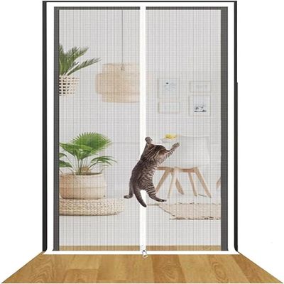 BANTASE Cat Screen Door, Durable Pet-Safe Mesh with Zipper, 90 x 200 cm