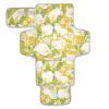 Chic Calla Lily Lemon Yellow and Light Green Reusable Portable Changing Pad with Wipe Pocket view 1