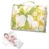 Chic Calla Lily Lemon Yellow and Light Green Reusable Portable Changing Pad with Wipe Pocket view 2