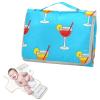 Summer Lemon Drink Blue Portable Reusable Baby Changing Pad view 2
