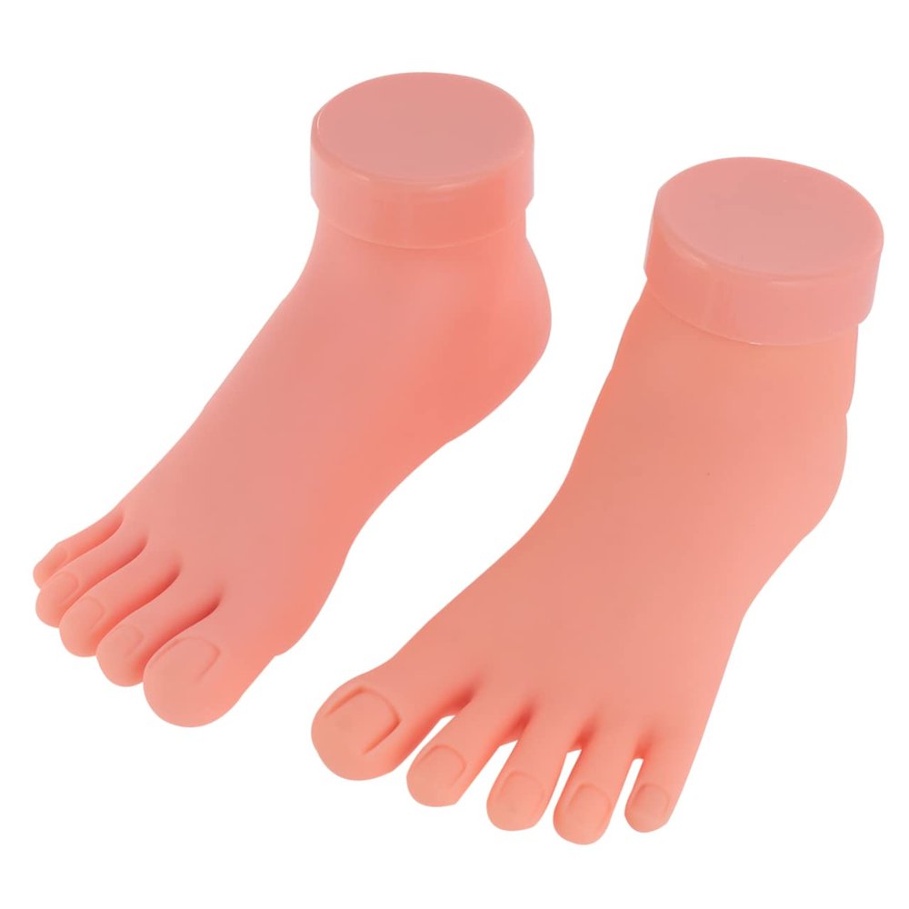 2-Piece Silicone Gel Practice Foot Model for Toenails