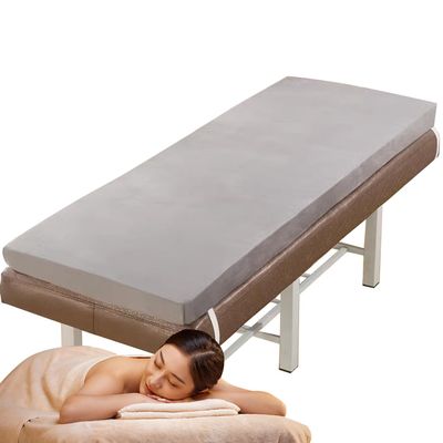 LDLCYCN Gray 180 × 60 cm Massage Table Mattress Topper, 8 cm Thick Foam with Elastic Band