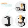 Gogogmee 3-Piece Beard Care Set for Men with Shaving Brush, Bowl and Stand, Black view 2