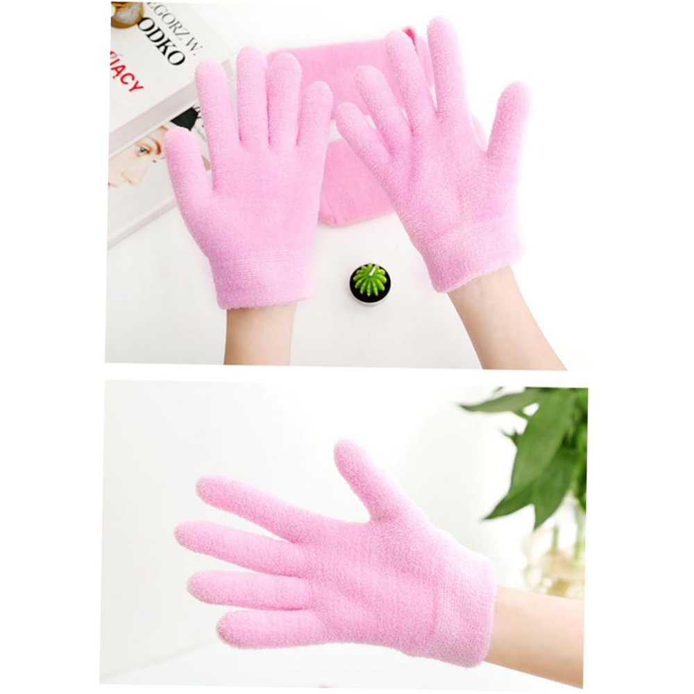 Gatuida Moisturizing Hand Spa Gloves with Cooling Gel Lining, Pink