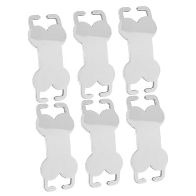 SOIMISS Dog Tags for Engraving - 6 Pack Stainless Steel Bone-Shaped