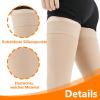 Medical Compression Thigh-High Stockings, 20–30 mmHg, Silicone Band, Skin Tone, XXL view 4