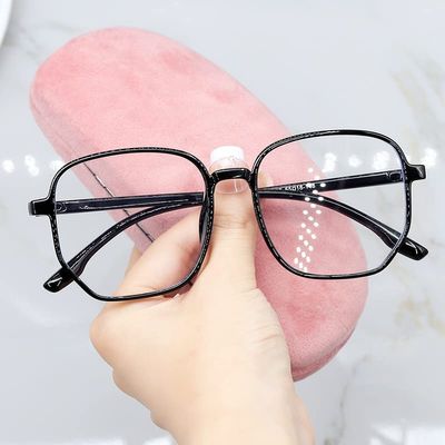 ZHUYIQZ Anti-Blue-Light Reading Glasses, Anti-Glare Computer Glasses, Oversized TR Frame, HD Flat-Lens (Black, +2.00)