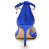 Women's Satin Bridal Stiletto Heels, 8.5 cm, Wine Red, EU 38 view 3