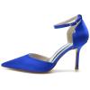 Women's Satin Bridal Stiletto Heels, 8.5 cm, Wine Red, EU 38 view 4