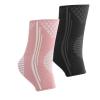 QSCTYG 1 Pair Soft Ankle Braces, High Elasticity, Supportive Compression Ankle Sleeves, Black, L view 3