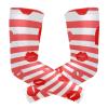 Red-and-White Striped Heart-Lips Arm Sleeves for Boys (1 Pair), UV Sun Protection, Football Sleeves for Women, Drivers, Outdoor Work, Size M view 1