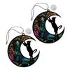 ULTECHNOVO 2-Pack Acrylic Cat Moon Wall Decor view 1