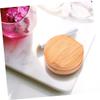 FRCOLOR 2-Piece Folding Bamboo Compact Mirrors for On the Go, Khaki view 4
