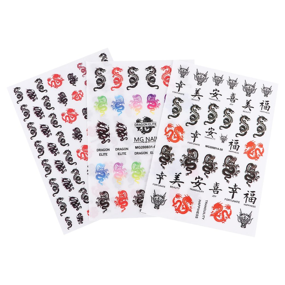 SOESFOUFU Shimmer Nail Stickers for Fingernails and Toenails, 3 Sheets