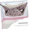 TOYANDONA Small Animal Hammock Bed, Rabbit Plush and Polyester Taffeta, Double-Layer, Foldable view 3