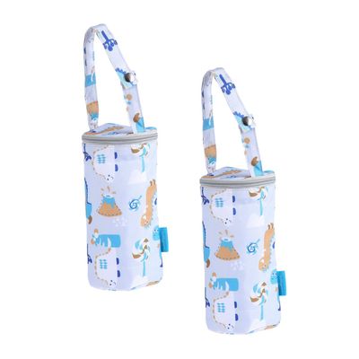 BESTonZON 2-Piece Oxford Fabric Bottle Cooler Bags with Handles
