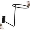WEKAMOS Wall-Mounted Helmet Display Stand, Iron, Black, 1 Piece view 4