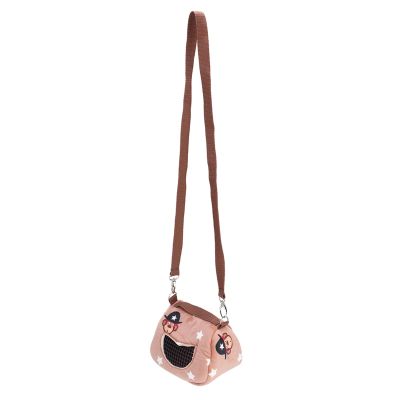 Fdit Pet Carrier Pouch for Small Pets, Coffee Flannelette, Medium