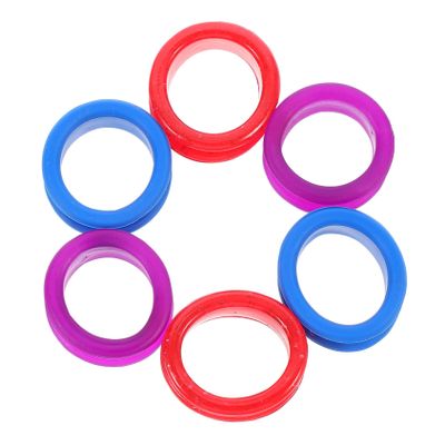 WEKAMOS 6-Piece Silicone Scissor Finger Guard Rings, Non-Slip Design