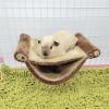 Fdit Premium Flannel Pet Hammock - Cozy Bed for Hamsters (Brown) view 4