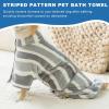 Absorbent Soft Coral Fleece Dog Bath Towel view 2
