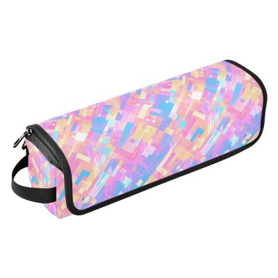 FRODOTGV Portable Heat-Resistant Hair Tool Travel Bag, Red Roses with Eyeballs and Black Crows, Pink Glitter Texture, 1 Size