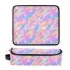 FRODOTGV Portable Heat-Resistant Hair Tool Travel Bag, Red Roses with Eyeballs and Black Crows, Pink Glitter Texture, 1 Size view 3