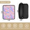 FRODOTGV Portable Heat-Resistant Hair Tool Travel Bag, Red Roses with Eyeballs and Black Crows, Pink Glitter Texture, 1 Size view 4