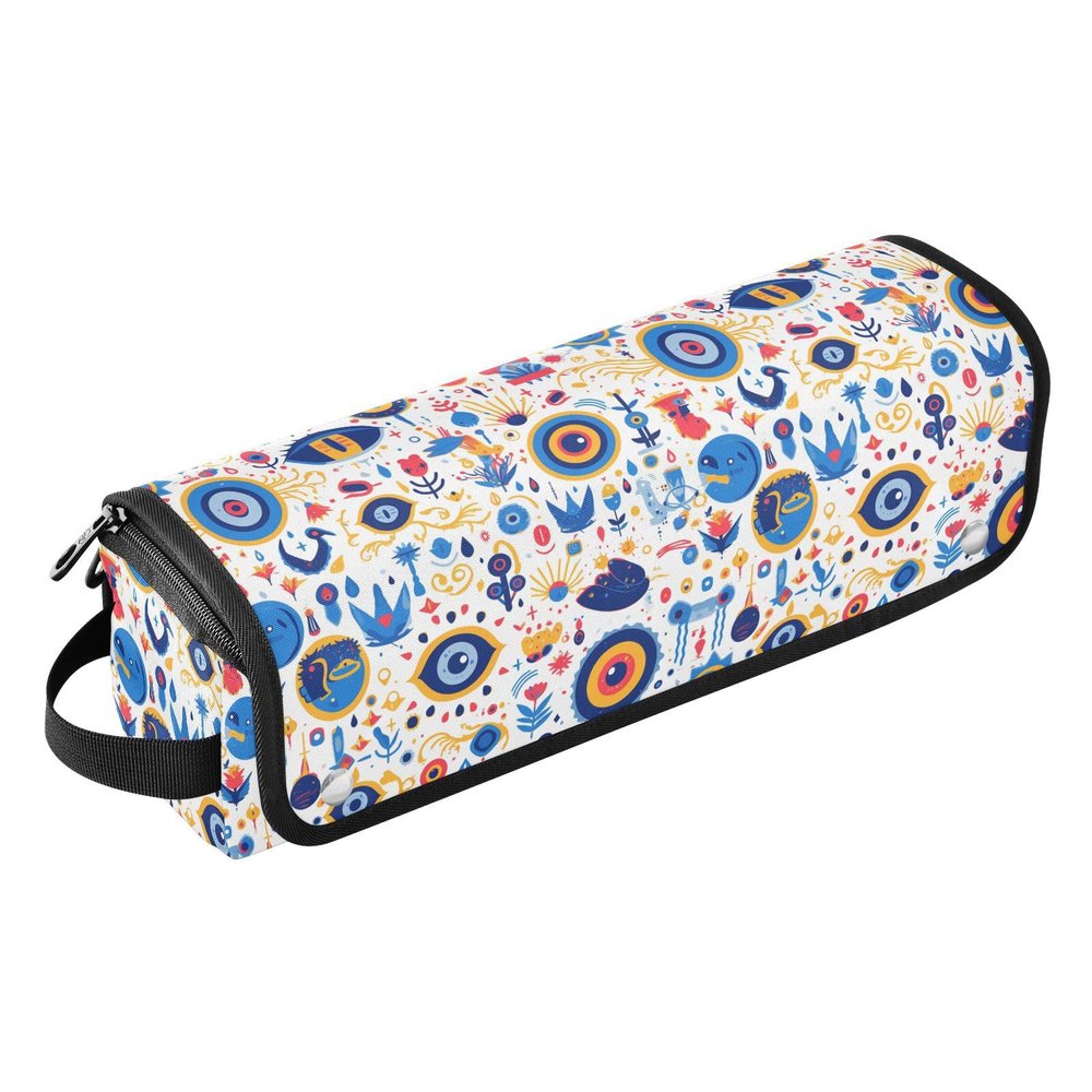 FRODOTGV Curling Iron Travel Case for Women, Removable Double-Layer Bag with Heat Mat for Hot Tools and Flat Irons