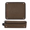 FRODOTGV Brown Houndstooth Travel Bag for Women, Large Tote with Heat-Resistant Flat Iron Pad view 3