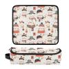 FRODOTGV Christmas Pattern Hair Tool Travel Bag with Heat-Resistant Mat, Double-Layer Holder for Flat Iron and Hair Dryer, Black-and-White Snowman, One Size view 3
