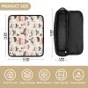 FRODOTGV Christmas Pattern Hair Tool Travel Bag with Heat-Resistant Mat, Double-Layer Holder for Flat Iron and Hair Dryer, Black-and-White Snowman, One Size view 4
