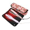 FRODOTGV Day Love Pandas Pink Hair Tool Travel Bag with Heat-Resistant Mat view 2
