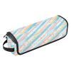 FRODOTGV Women's Hair Tool Travel Bag, Double-Layer Tote with Heat-Resistant Mat, Baseball Blue Striped, One Size view 1