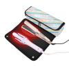 FRODOTGV Women's Hair Tool Travel Bag, Double-Layer Tote with Heat-Resistant Mat, Baseball Blue Striped, One Size view 2
