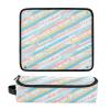 FRODOTGV Women's Hair Tool Travel Bag, Double-Layer Tote with Heat-Resistant Mat, Baseball Blue Striped, One Size view 3
