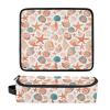 FRODOTGV Sunflowers Honey Bees Gnomes Curling Iron Travel Bag for Women, Waterproof Organizer with Heat-Resistant Mat, Shells and Starfish view 3