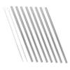 HAMPPLIES Heart-Shaped Metal Straws with Cleaning Brushes, Silver view 1