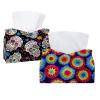 lcndlsoe Rectangular Batik Tissue Box Holders, Microfiber Leather, 2-Pack view 1