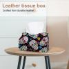 lcndlsoe Rectangular Batik Tissue Box Holders, Microfiber Leather, 2-Pack view 2