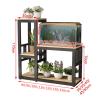 Double-Tier Aquarium Stand, Wrought-Iron Terrarium Rack view 2