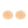 SAFIGLE Silicone Scalp Massage Brush Set, 2 Pieces, Dual-Use Hair-Washing Brush for Men, Beige view 1