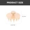 SAFIGLE Silicone Scalp Massage Brush Set, 2 Pieces, Dual-Use Hair-Washing Brush for Men, Beige view 2