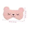 Mikinona 2-Pack Plush Sleep Masks for Adults, Breathable Cartoon Eye Masks with Smiling Cat and Shy Bear Designs view 2