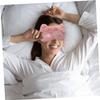Mikinona 2-Pack Plush Sleep Masks for Adults, Breathable Cartoon Eye Masks with Smiling Cat and Shy Bear Designs view 4