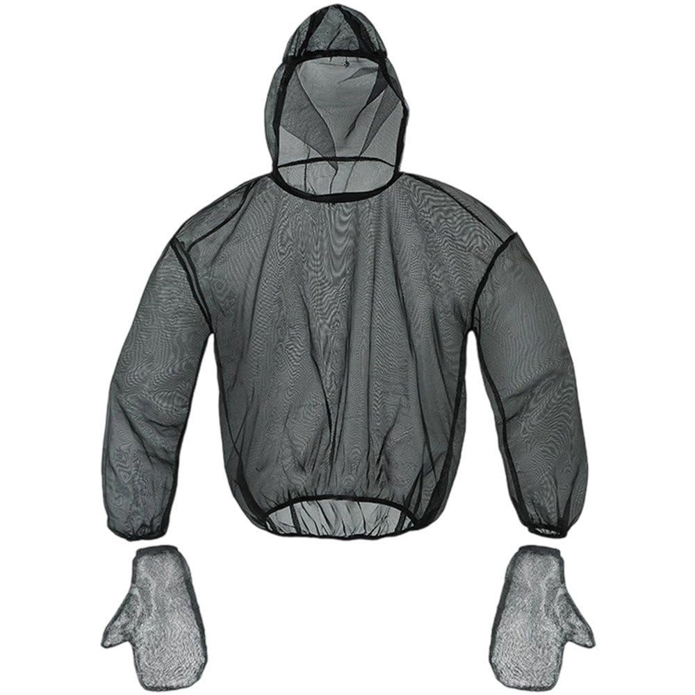 HiyyFloy Mosquito-Protection Suit, Lightweight Breathable Mesh Jacket with Hood and Gloves