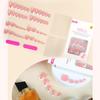 NICENEEDED 48-Piece Square Press-On Nail Set, Medium, White French Tip Fingernails and Toenails, Glossy Pink Reusable Fake Nails view 3
